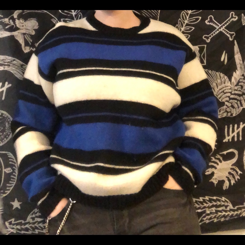 100% wool striped sweater